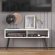 Тумба під ТВ Невада Ferrum-decor 45x100x38 Чорний метал ДСП Білий 16 мм (FRD-106725)