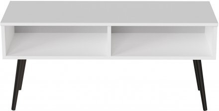 Тумба під ТВ Невада Ferrum-decor 45x100x38 Чорний метал ДСП Білий 16 мм (FRD-106725)