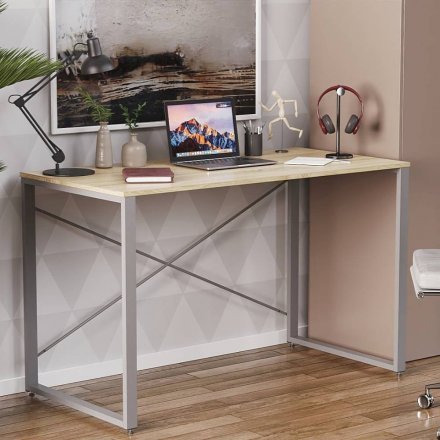Письмовий стіл Ferrum-decor Серії Конект 75x120x600 сірий ДСП Дуб Сонома 16мм (FRD-104216) Письмовий стіл Ferrum-decor Серії Конект 75x120x600 сірий ДСП Дуб Сонома 16мм (FRD-104216)