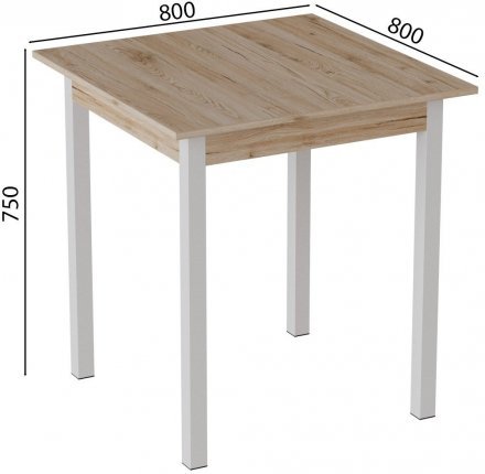 Стіл кухонний Ferrum-decor Дієго 75x80x80 Білий ДСП Сан-Марино 16мм (FRD-105653) Стіл кухонний Ferrum-decor Дієго 75x80x80 Білий ДСП Сан-Марино 16мм (FRD-105653)