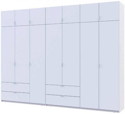 Шафа для одягу Doros Лукас Білий 3+4 ДСП 315х50х240 DRS-011689 (42005134) Шафа для одягу Doros Лукас Білий 3+4 ДСП 315х50х240 DRS-011689 (42005134)
