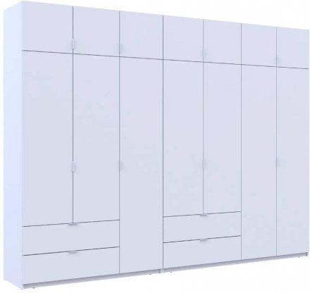 Шафа для одягу Doros Лукас Білий 3+4 ДСП 315х50х240 DRS-011689 (42005134) Шафа для одягу Doros Лукас Білий 3+4 ДСП 315х50х240 DRS-011689 (42005134)
