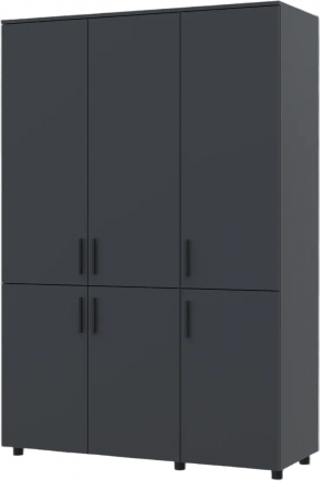 Шафа для одягу Doros Торн Антрацит 3 ДСП (полиці) 135х51.6х200 (DRS-012082) Шафа для одягу Doros Торн Антрацит 3 ДСП (полиці) 135х51.6х200 (DRS-012082)