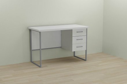 Письмовий стіл Ferrum-decor Гаррі 76x140x60 сірий ДСП Біле 32мм (FRD-101466)