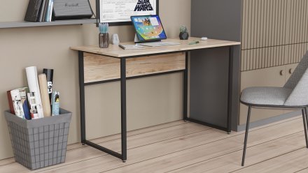 Комп'ютерний стіл Ferrum-decor Коді 75x120x60 чорний ДСП Дуб Сан-Марино 16мм (FRD-103744) Комп'ютерний стіл Ferrum-decor Коді 75x120x60 чорний ДСП Дуб Сан-Марино 16мм (FRD-103744)