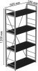 Етажерка 4/60 Ferrum-decor Серії Конект 120x60x28 сірий ДСП Сосна Кембра 16мм (FRD-104253)