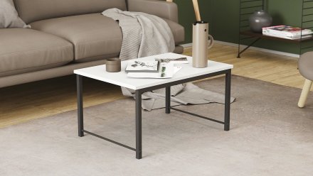Стіл журнальний приставний Террі Комбо Ferrum-decor 345x662x440 Чорний метал ДСП Біле 16 мм (FRD-105136) Стіл журнальний приставний Террі Комбо Ferrum-decor 345x662x440 Чорний метал ДСП Біле 16 мм (FRD-105136)