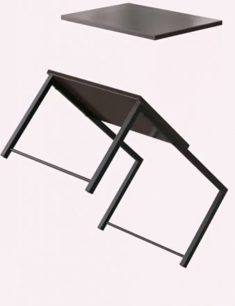 Стіл журнальний приставний Террі Комбо Ferrum-decor 345x662x440 Чорний метал ДСП Біле 16 мм (FRD-105136) Стіл журнальний приставний Террі Комбо Ferrum-decor 345x662x440 Чорний метал ДСП Біле 16 мм (FRD-105136)