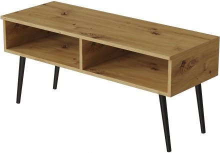 Тумба під ТВ Невада Ferrum-decor 45x100x38 Чорний метал ДСП Дуб Артизан 16 мм (FRD-106726)