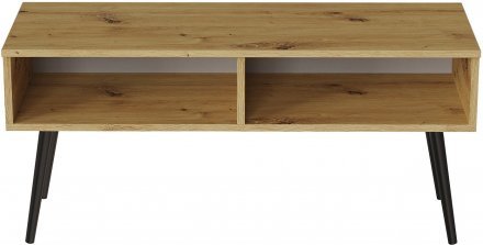 Тумба під ТВ Невада Ferrum-decor 45x100x38 Чорний метал ДСП Дуб Артизан 16 мм (FRD-106726)
