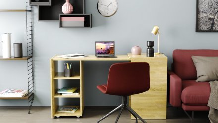 Стіл-тумба трансформер Смарт 1/2 Ferrum-decor 750x1450x600 ДСП Дуб Сонома 16 мм (FRD-105077)