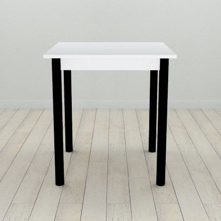 Стіл кухонний Ferrum-decor Агата 75x70x70 Чорний ДСП Біле 16мм (FRD-106245) Стіл кухонний Ferrum-decor Агата 75x70x70 Чорний ДСП Біле 16мм (FRD-106245)