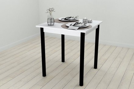 Стіл кухонний Ferrum-decor Агата 75x70x70 Чорний ДСП Біле 16мм (FRD-106245) Стіл кухонний Ferrum-decor Агата 75x70x70 Чорний ДСП Біле 16мм (FRD-106245)