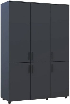 Шафа для одягу Doros Торн Антрацит 3 ДСП (штанга) 135х51.6х200 (DRS-012083) Шафа для одягу Doros Торн Антрацит 3 ДСП (штанга) 135х51.6х200 (DRS-012083)