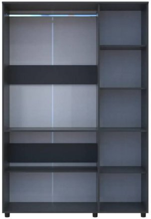 Шафа для одягу Doros Торн Антрацит 3 ДСП (штанга) 135х51.6х200 (DRS-012083) Шафа для одягу Doros Торн Антрацит 3 ДСП (штанга) 135х51.6х200 (DRS-012083)