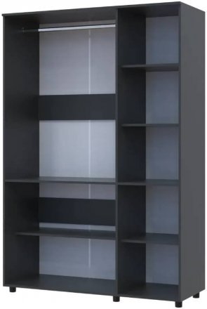 Шафа для одягу Doros Торн Антрацит 3 ДСП (штанга) 135х51.6х200 (DRS-012083) Шафа для одягу Doros Торн Антрацит 3 ДСП (штанга) 135х51.6х200 (DRS-012083)