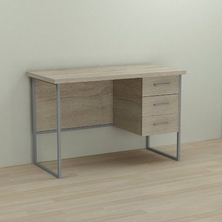 Письмовий стіл Ferrum-decor Гаррі 76x140x60 сірий ДСП Дуб Сонома 32мм (FRD-101467)