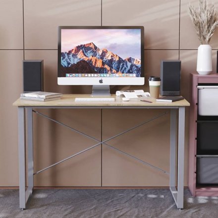 Письмовий стіл Ferrum-decor Дейв 75x100x70 сірий ДСП Дуб Сонома 16мм (FRD-102389)