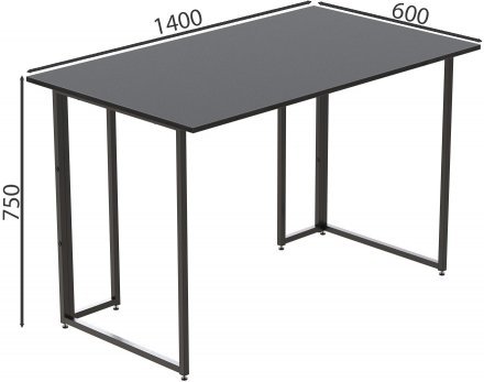 Комп'ютерний стіл Ferrum-decor Ханна 75x140x60 чорний ДСП Сосна Кембра 16мм (FRD-103495) Комп'ютерний стіл Ferrum-decor Ханна 75x140x60 чорний ДСП Сосна Кембра 16мм (FRD-103495)