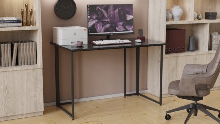 Комп'ютерний стіл Ferrum-decor Ханна 75x140x60 чорний ДСП Сосна Кембра 16мм (FRD-103495) Комп'ютерний стіл Ferrum-decor Ханна 75x140x60 чорний ДСП Сосна Кембра 16мм (FRD-103495)