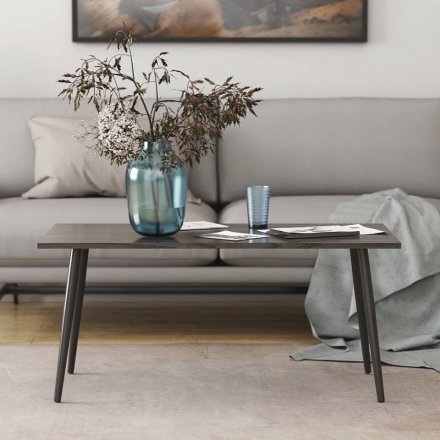 Стіл журнальний Монтана Ferrum-decor 45x100x50 Чорний метал ДСП (FRD-106751)