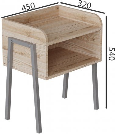 Тумба модульна Ferrum-decor Джузі 540x450x320 метал Сірий ДСП Дуб Сан-Марино 16 мм (FRD-102983) Тумба модульна Ferrum-decor Джузі 540x450x320 метал Сірий ДСП Дуб Сан-Марино 16 мм (FRD-102983)