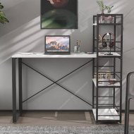 Письмовий стіл Ferrum-decor Серії Конект з етажеркою 75x120x600 чорний ДСП Біле 16мм (FRD-104219) Письмовий стіл Ferrum-decor Серії Конект з етажеркою 75x120x600 чорний ДСП Біле 16мм (FRD-104219)