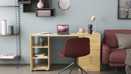 Стіл-тумба трансформер Смарт 1/2 Ferrum-decor 750x1450x600 ДСП Дуб Артизан 16 мм (FRD-105079)