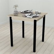 Кухонний стіл Ferrum-decor Агата 75x70x70 Чорний ДСП Сонома 16мм (FRD-106246) Кухонний стіл Ferrum-decor Агата 75x70x70 Чорний ДСП Сонома 16мм (FRD-106246)