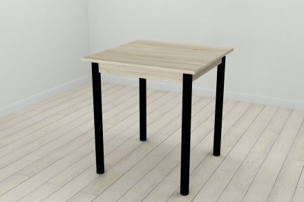 Кухонний стіл Ferrum-decor Агата 75x70x70 Чорний ДСП Сонома 16мм (FRD-106246)
