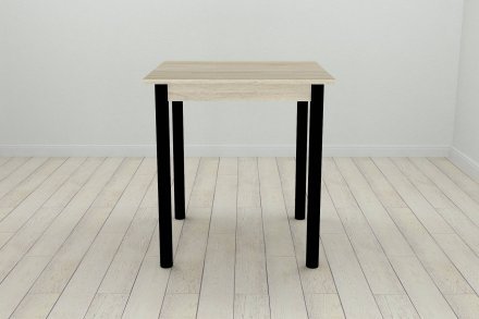 Кухонний стіл Ferrum-decor Агата 75x70x70 Чорний ДСП Сонома 16мм (FRD-106246)