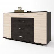 Комод для вітальні Еверест Бриз К-6 130х38х72.5 венге + дуб молочний (телескопи) (DTM-2476) Комод для вітальні Еверест Бриз К-6 130х38х72.5 венге + дуб молочний (телескопи) (DTM-2476)