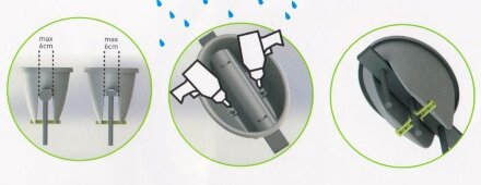 Кашпо на перила Balconia 30 см білий 41113800 Кашпо на перила Balconia 30 см білий 41113800