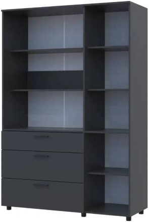 Шафа для одягу Doros Торн Антрацит 3 ДСП/3Ш (полиці) 135х51.6х200 (DRS-012084) Шафа для одягу Doros Торн Антрацит 3 ДСП/3Ш (полиці) 135х51.6х200 (DRS-012084)