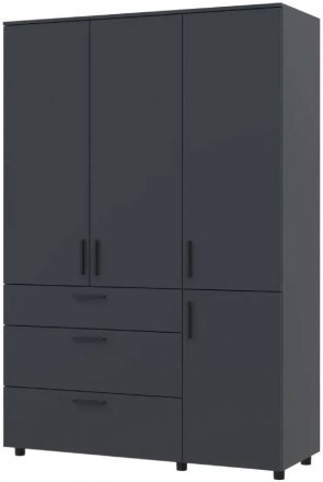 Шафа для одягу Doros Торн Антрацит 3 ДСП/3Ш (полиці) 135х51.6х200 (DRS-012084) Шафа для одягу Doros Торн Антрацит 3 ДСП/3Ш (полиці) 135х51.6х200 (DRS-012084)