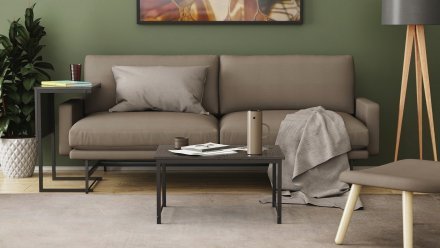 Стіл журнальний приставний Террі Комбо Ferrum-decor 345x662x440 Чорний метал ДСП Сосна Кембра 16 мм (FRD-105138)