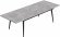 Стіл трансформер журнальний Dandi Small Ferrum-decor 45x120 160)x60 Чорний метал ДСП Бетон 16 мм (FRD-106785)