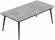 Стіл трансформер журнальний Dandi Small Ferrum-decor 45x120 160)x60 Чорний метал ДСП Бетон 16 мм (FRD-106785)