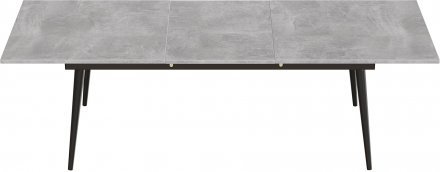 Стіл трансформер журнальний Dandi Small Ferrum-decor 45x120 160)x60 Чорний метал ДСП Бетон 16 мм (FRD-106785)