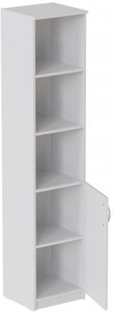 Пенал Анжело Ferrum-decor на 4 полиці з 1 дверима 1900x400x380 ДСП Біле 16 мм (FRD-104911)