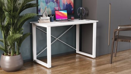 Письмовий стіл Ferrum-decor Драйв 750x1000x700 Білий метал ДСП Біле 16 мм (FRD-103164) Письмовий стіл Ferrum-decor Драйв 750x1000x700 Білий метал ДСП Біле 16 мм (FRD-103164)