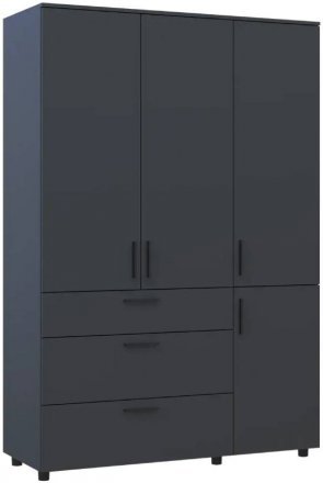 Шафа для одягу Doros Торн Антрацит 3 ДСП/3Ш (штанга) 135х51.6х200 (DRS-012085) Шафа для одягу Doros Торн Антрацит 3 ДСП/3Ш (штанга) 135х51.6х200 (DRS-012085)