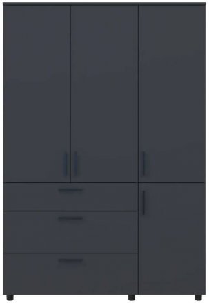 Шафа для одягу Doros Торн Антрацит 3 ДСП/3Ш (штанга) 135х51.6х200 (DRS-012085) Шафа для одягу Doros Торн Антрацит 3 ДСП/3Ш (штанга) 135х51.6х200 (DRS-012085)