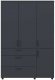 Шафа для одягу Doros Торн Антрацит 3 ДСП/3Ш (штанга) 135х51.6х200 (DRS-012085)