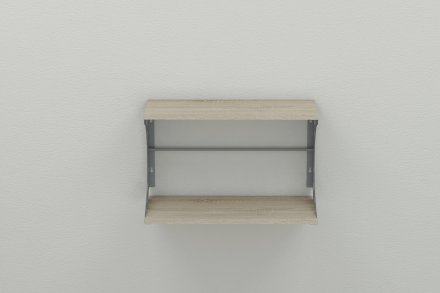 Настінна полиця Ferrum-decor Букін 330x600x240 метал Сірий ДСП Сонома 16 мм (FRD-102880) Настінна полиця Ferrum-decor Букін 330x600x240 метал Сірий ДСП Сонома 16 мм (FRD-102880)