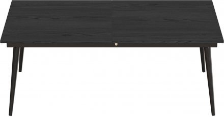 Стіл трансформер журнальний Dandi Small Ferrum-decor 45x120 160)x60 Чорний метал ДСП Сосна Кембра 16 мм (FRD-106786)