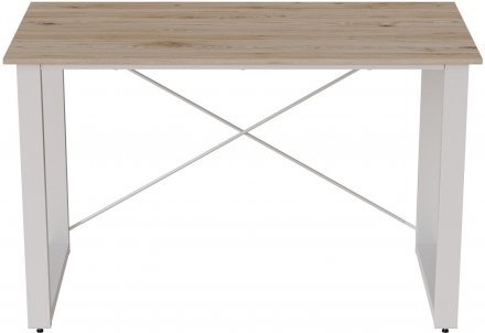 Письмовий стіл Ferrum-decor Драйв 750x1000x700 Білий метал ДСП Дуб Сан-Марино 16 мм (FRD-103165)