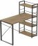 Письмовий стіл Ferrum-decor Серії Конект з етажеркою 75x120x60 чорний ДСП Дуб Артизан 16мм (FRD-104221)