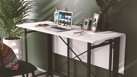 Стіл-книга трансформер Оріон 3 Ferrum-decor 750x1150x880 Чорний метал ДСП Біле 16 мм (FRD-105081) Стіл-книга трансформер Оріон 3 Ferrum-decor 750x1150x880 Чорний метал ДСП Біле 16 мм (FRD-105081)
