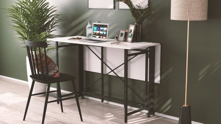 Стіл-книга трансформер Оріон 3 Ferrum-decor 750x1150x880 Чорний метал ДСП Біле 16 мм (FRD-105081) Стіл-книга трансформер Оріон 3 Ferrum-decor 750x1150x880 Чорний метал ДСП Біле 16 мм (FRD-105081)